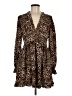 Ambition Animal Print Brown Casual Dress Size M - photo 1