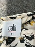 CAbi Animal Print Multi Color Ivory Long Sleeve Blouse Size S - photo 8