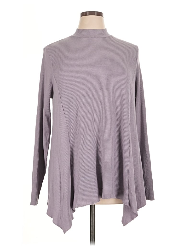 Pre-owned T.la Long Sleeve Turtleneck In Gray