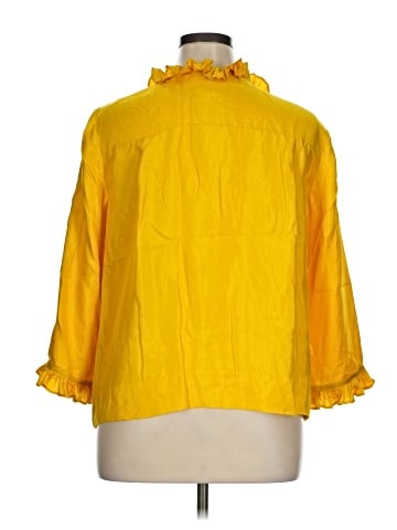 J.Crew Collection 3/4 Sleeve Silk Top (view 2)
