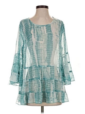 LOGO by Lori Goldstein 3/4 Sleeve Blouse (view 1)