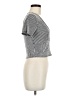 Caution to the Wind Silver Short Sleeve Top Size M - photo 4