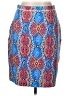 J. McLaughlin Print Blue Casual Skirt Size L (estimated) - photo 1