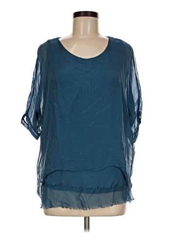 TINA Stephens 3/4 Sleeve Silk Top (view 1)