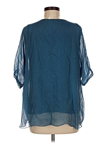 TINA Stephens 3/4 Sleeve Silk Top (view 2)