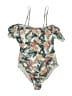 Shekini Print Green One Piece Swimsuit Size XXL - photo 1