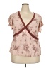 Old Navy 100% Viscose Pink Short Sleeve Blouse Size 2X - photo 1