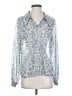 CAbi 100% Polyester Animal Print Blue Long Sleeve Blouse Size S - photo 1
