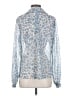 CAbi 100% Polyester Animal Print Blue Long Sleeve Blouse Size S - photo 2