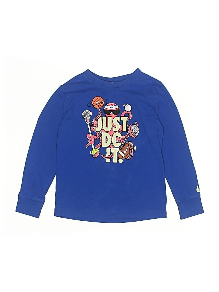 Pre-owned Nike Kids' Long Sleeve T-shirt In Blue
