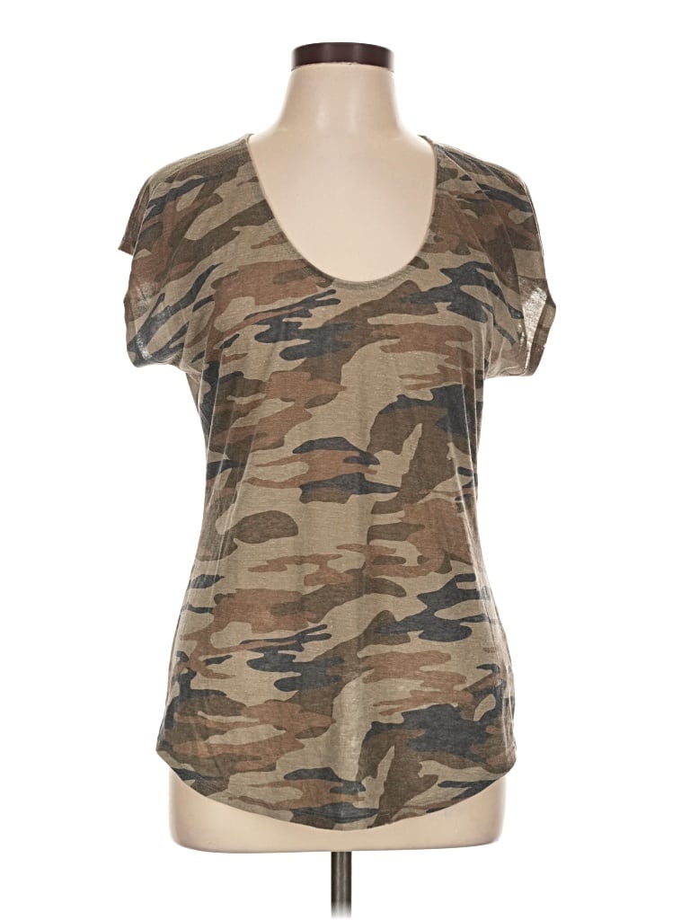 Pre-owned Express Outlet Short Sleeve T-shirt In Brown
