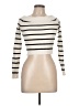 Cider 100% Viscose Stripes Ivory Turtleneck Sweater Size L - photo 1