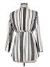 Blush 100% Polyester Gray White Long Sleeve Blouse Size M - photo 2