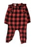 Mud Pie Plaid Red Long Sleeve Outfit Size 9-12 mo - photo 1