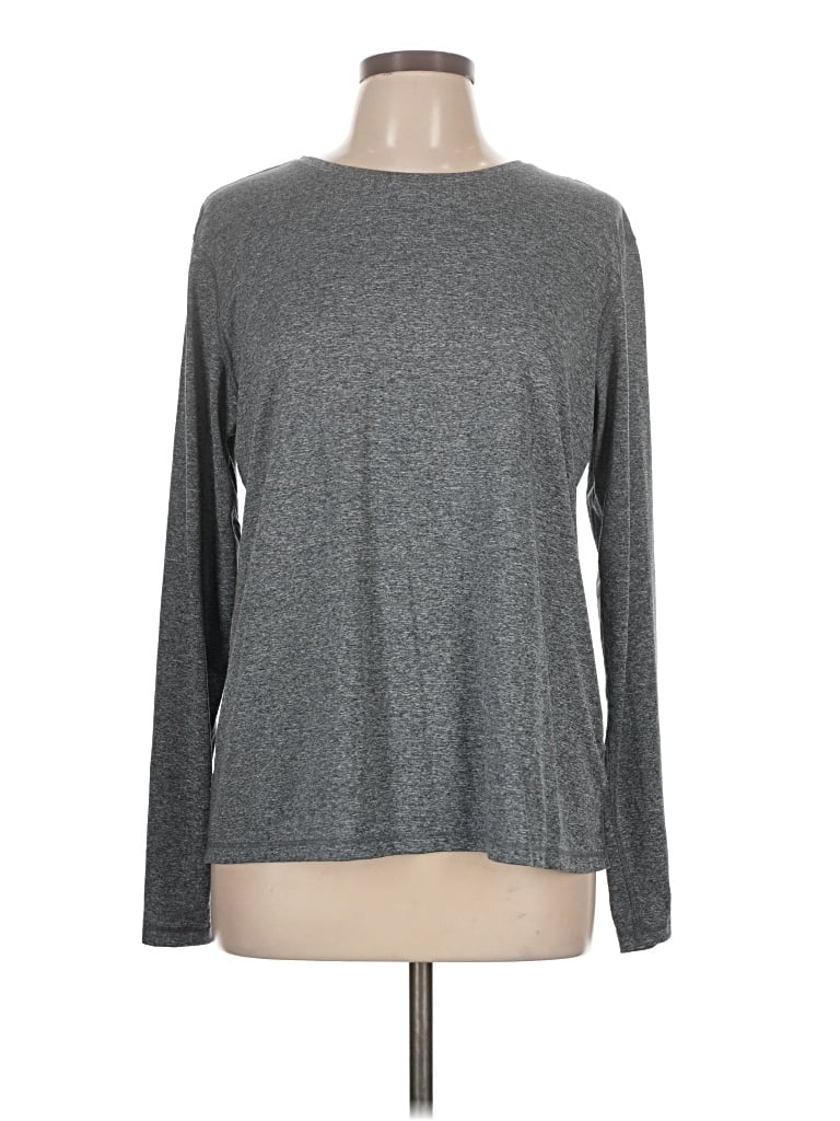 Pre-owned Athletic Works Long Sleeve T-shirt In Gray