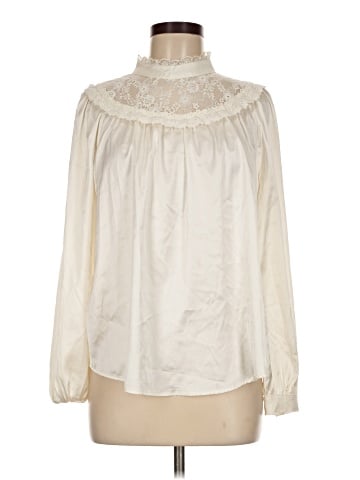 Simple Retro Long Sleeve Blouse (view 1)