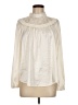 Simple Retro 100% Polyester Ivory Long Sleeve Blouse Size M - photo 1