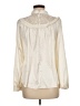 Simple Retro 100% Polyester Ivory Long Sleeve Blouse Size M - photo 2