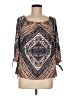 Daniel Rainn Brown 3/4 Sleeve Blouse Size M - photo 1