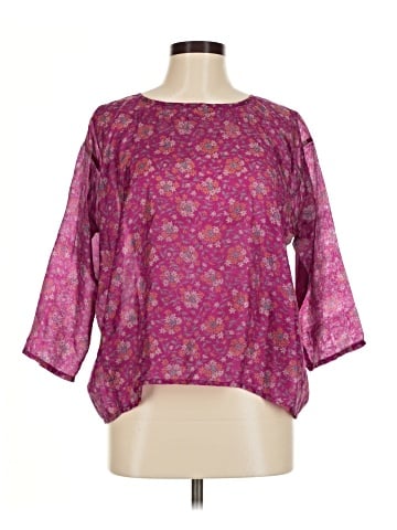 matta 3/4 Sleeve Silk Top (view 1)