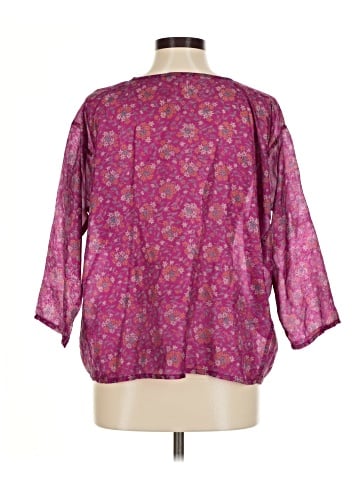 matta 3/4 Sleeve Silk Top (view 2)
