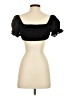 White Fox 100% Polyester Black Short Sleeve Blouse Size S - photo 2