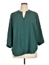 41Hawthorn 100% Polyester Teal 3/4 Sleeve Blouse Size 1X - photo 1