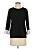 Karl Lagerfeld Paris Black 3/4 Sleeve Top Size S - photo 1