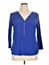 Attention Blue 3/4 Sleeve Blouse Size XL - photo 1