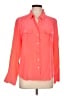 J.Crew 100% Silk Color Block Orange Long Sleeve Silk Top Size 12 - photo 1