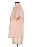 Woolrich 100% Cotton Checkered-gingham Orange Short Sleeve Blouse Size M - photo 5