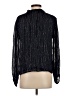 Seen Worn Kept Metallic Black Long Sleeve Blouse Size 2 - photo 2