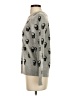 Magaschoni 100% Cashmere Print Gray Cashmere Pullover Sweater Size S - photo 5