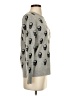 Magaschoni 100% Cashmere Print Gray Cashmere Pullover Sweater Size S - photo 4