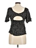Urban Romantics 100% Rayon Black Short Sleeve Top Size M - photo 2
