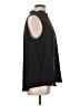 Ann Taylor Black Sleeveless Button-Down Shirt Size L - photo 4