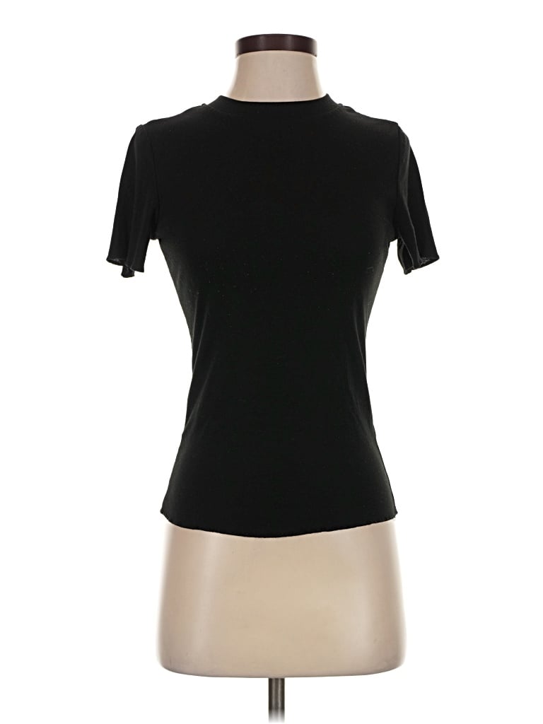 Pre-owned Dazy Short Sleeve Turtleneck In Black