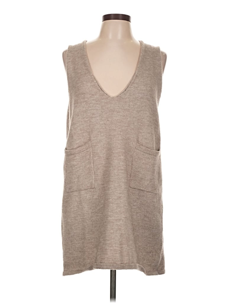 Pre-owned Unbranded Sweater Vest In Tan