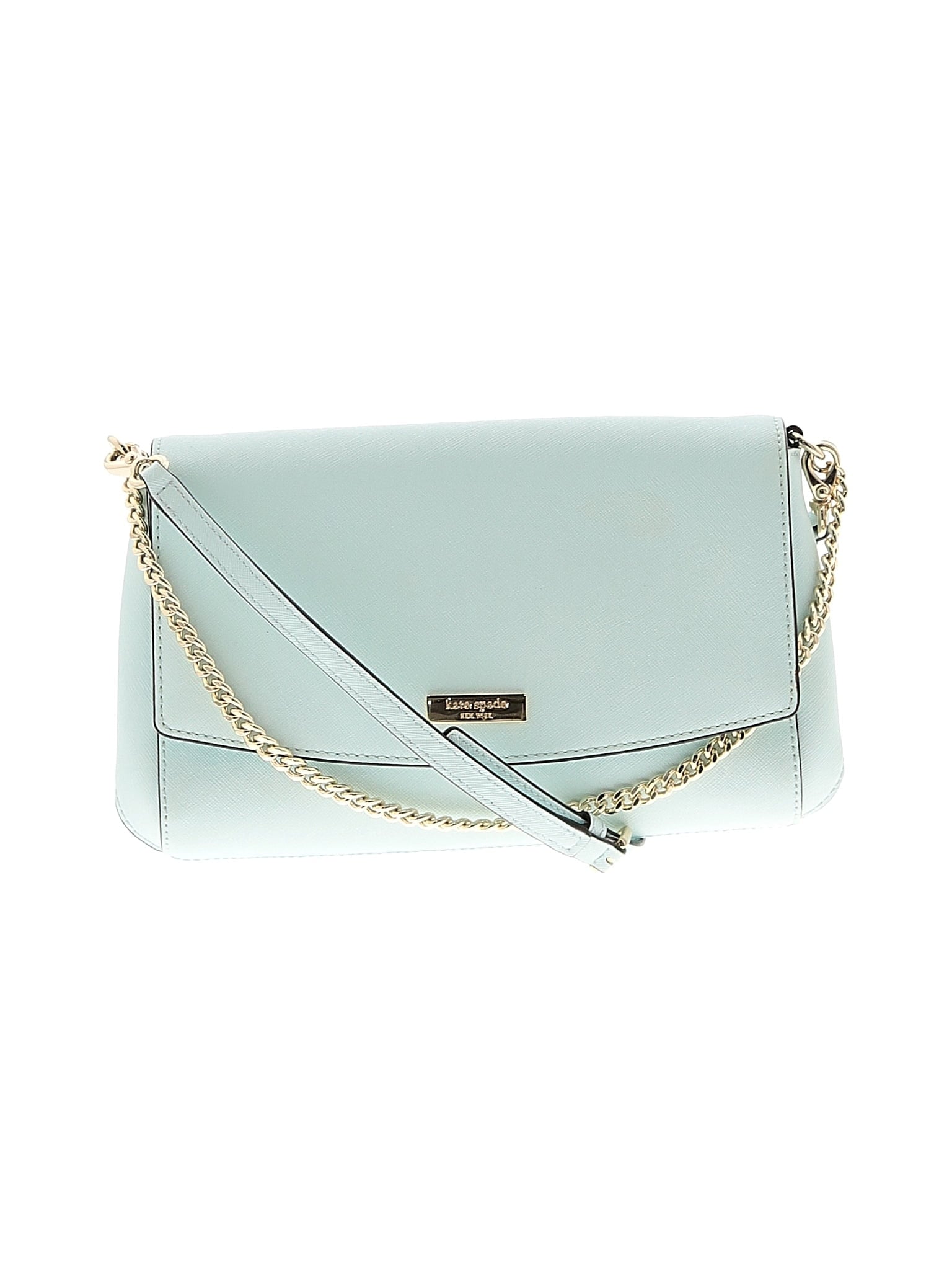 Kate Spade New York 100% Cow Leather Solid Teal Blue Crossbody Bag One size - 72% off | ThredUp