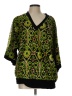 Assorted Brands Green 3/4 Sleeve Blouse Size L - photo 1