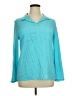 Faded Glory 100% Rayon Teal Long Sleeve Blouse Size XL - photo 1