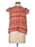 Rose + Olive 100% Rayon Red Short Sleeve Blouse Size L - photo 1