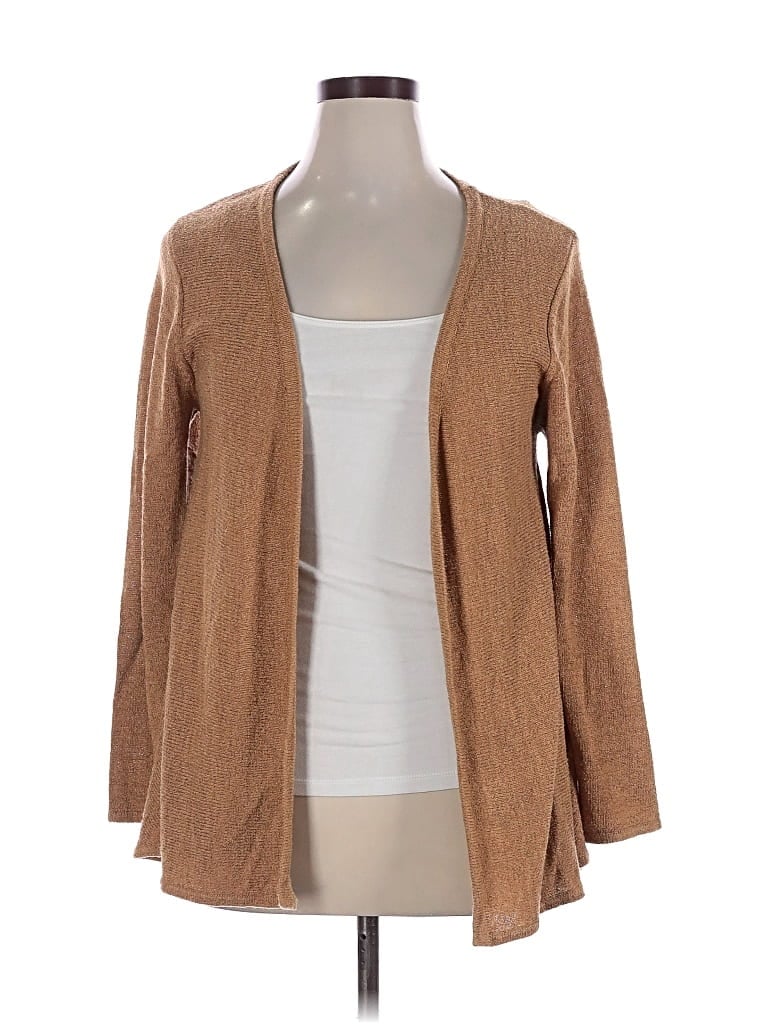 Pre-owned Coldwater Creek Cardigan Sweater In Tan