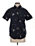 Eighty Eight 100% Cotton Floral Black Short Sleeve Button-Down Shirt Size S - photo 1