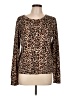 Time and Tru Animal Print Brown Pullover Sweater Size 12 - 14 - photo 1