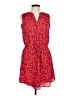 Gap 100% Polyester Print Red Casual Dress Size M - photo 1