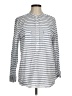Gap Stripes Gray Long Sleeve Button-Down Shirt Size M - photo 1