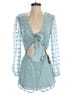 LOVE X DESIGN 100% Polyester Teal Blue Romper Size XS - photo 1