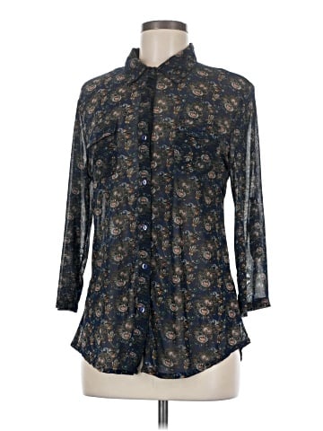 Eden & Olivia 3/4 Sleeve Button-Down Shirt (view 1)