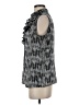 Tahari by ASL 100% Polyester Silver Sleeveless Blouse Size S - photo 5